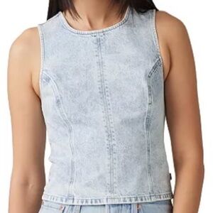 Levi's Anga Denim sleeveless blouse / Denim tank top